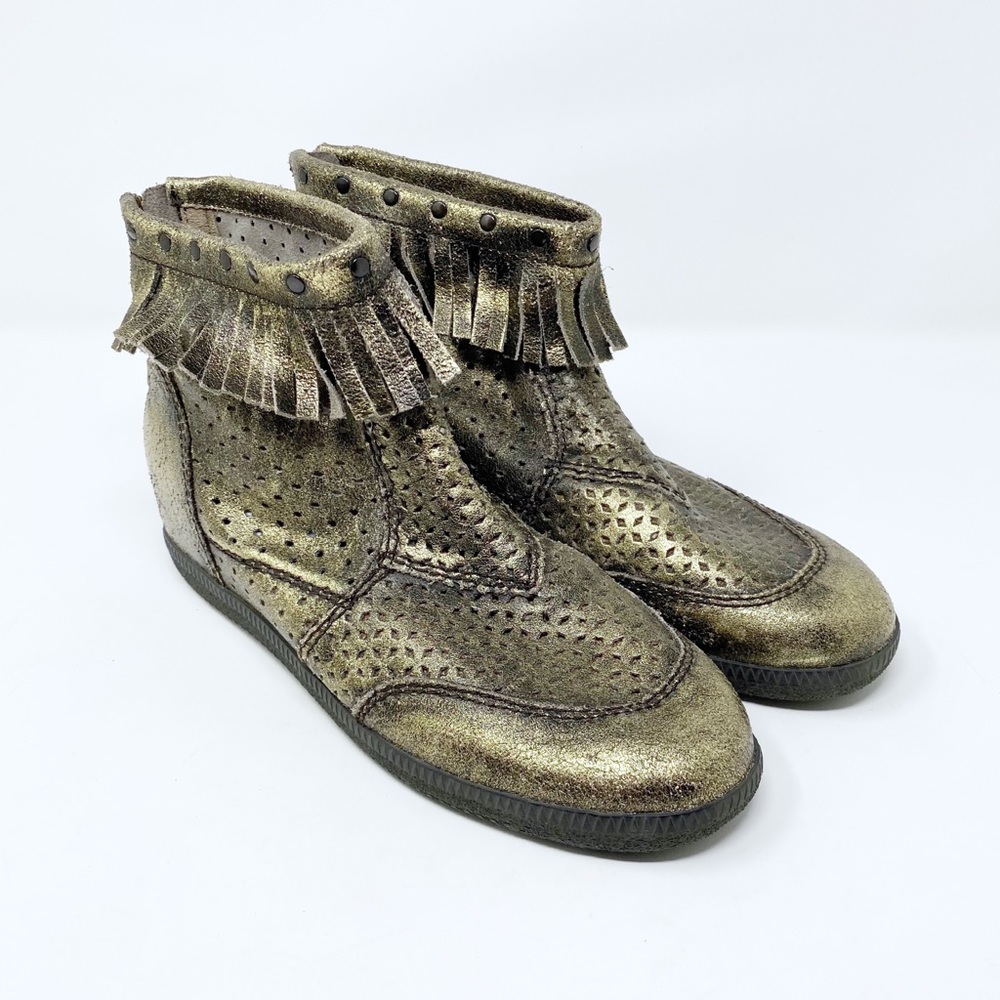 OTBT Stanton Perforated Leather Moccasin Boots
